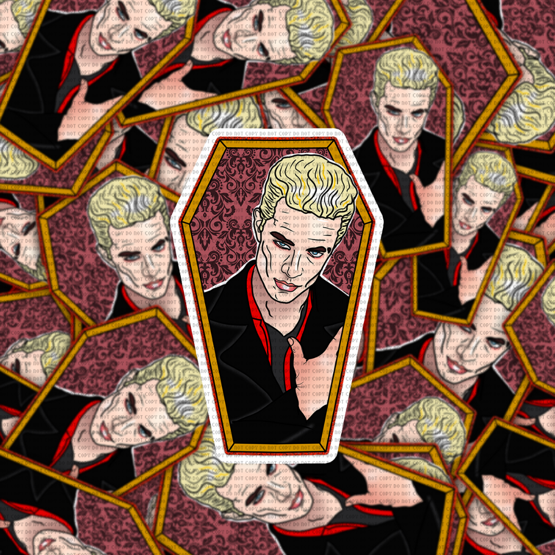 Vampire Coffin Sticker