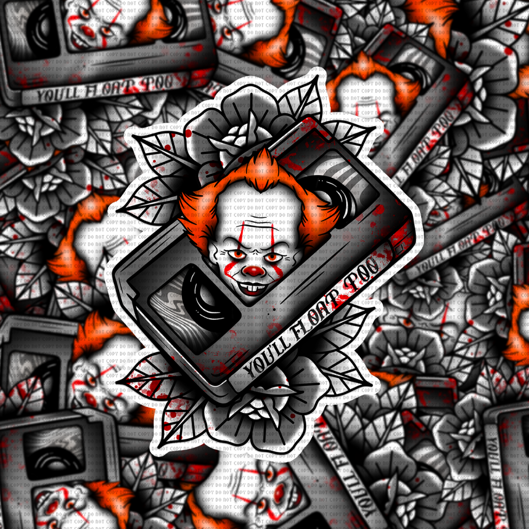 Clown Horror Tape Sticker