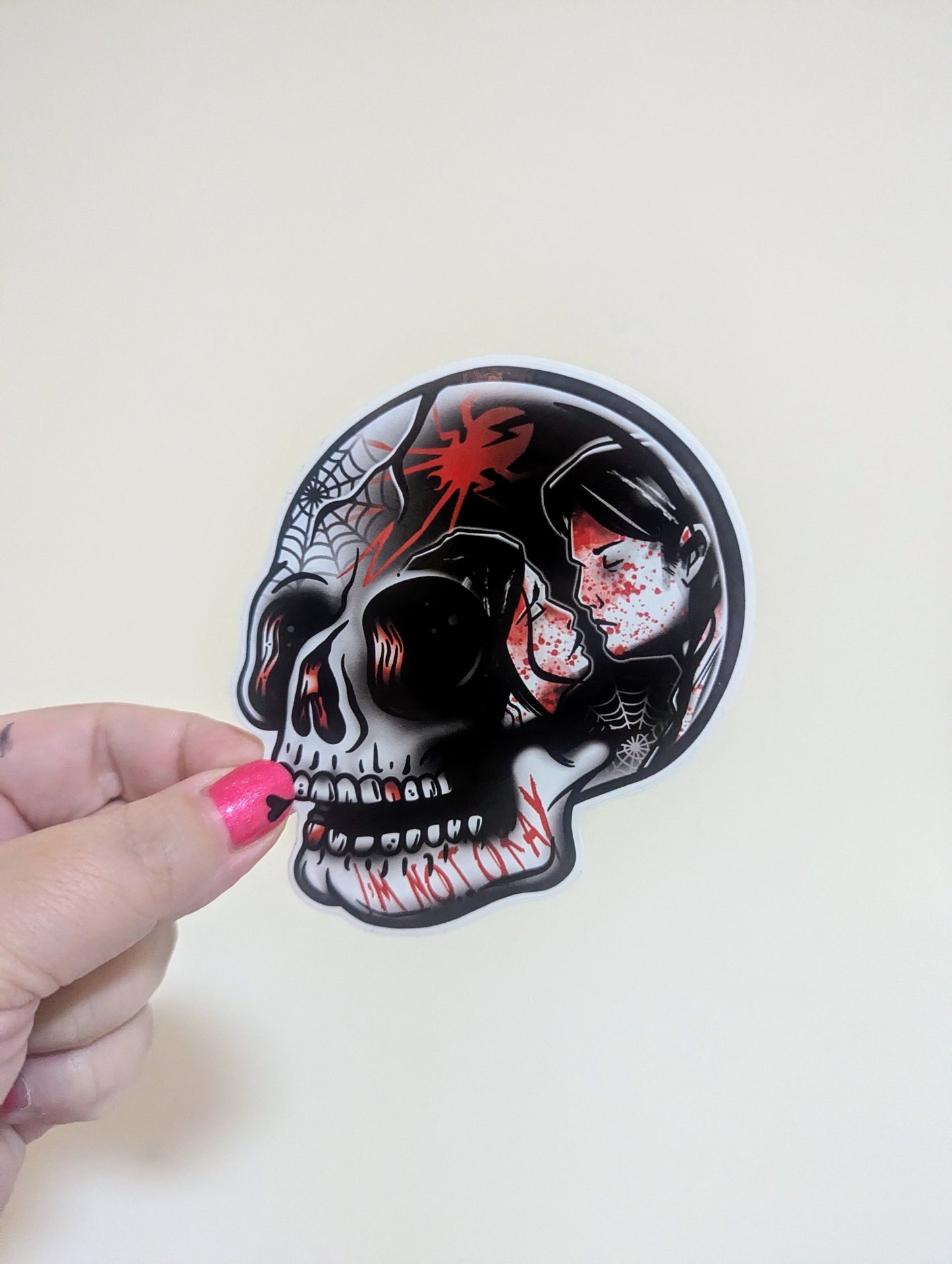 Three Cheers Skull Sticker