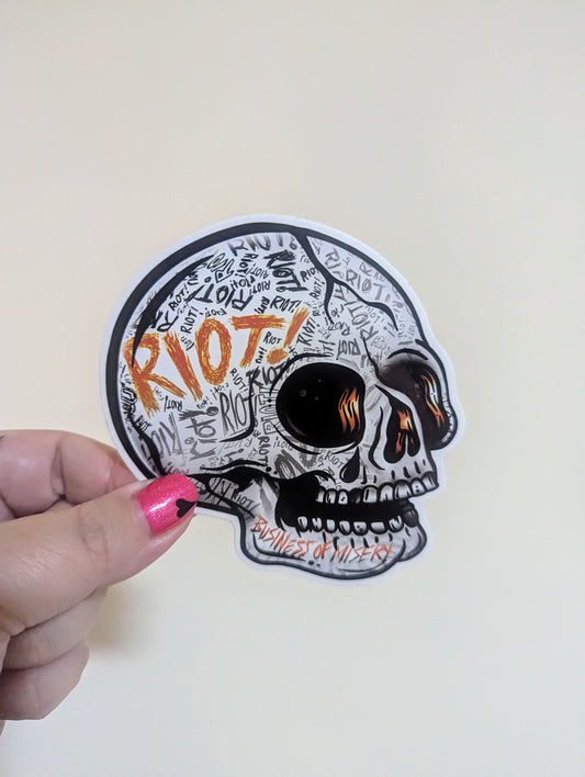 Riot Skull Sticker